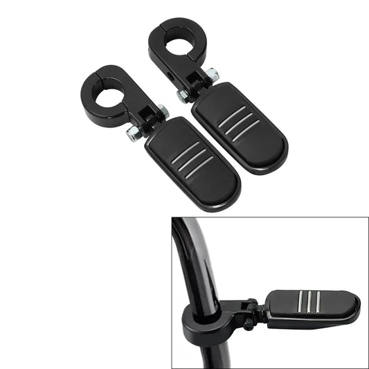 1.25" Black Pegstreamliner Highway Engine Guard Footpegs for Harley