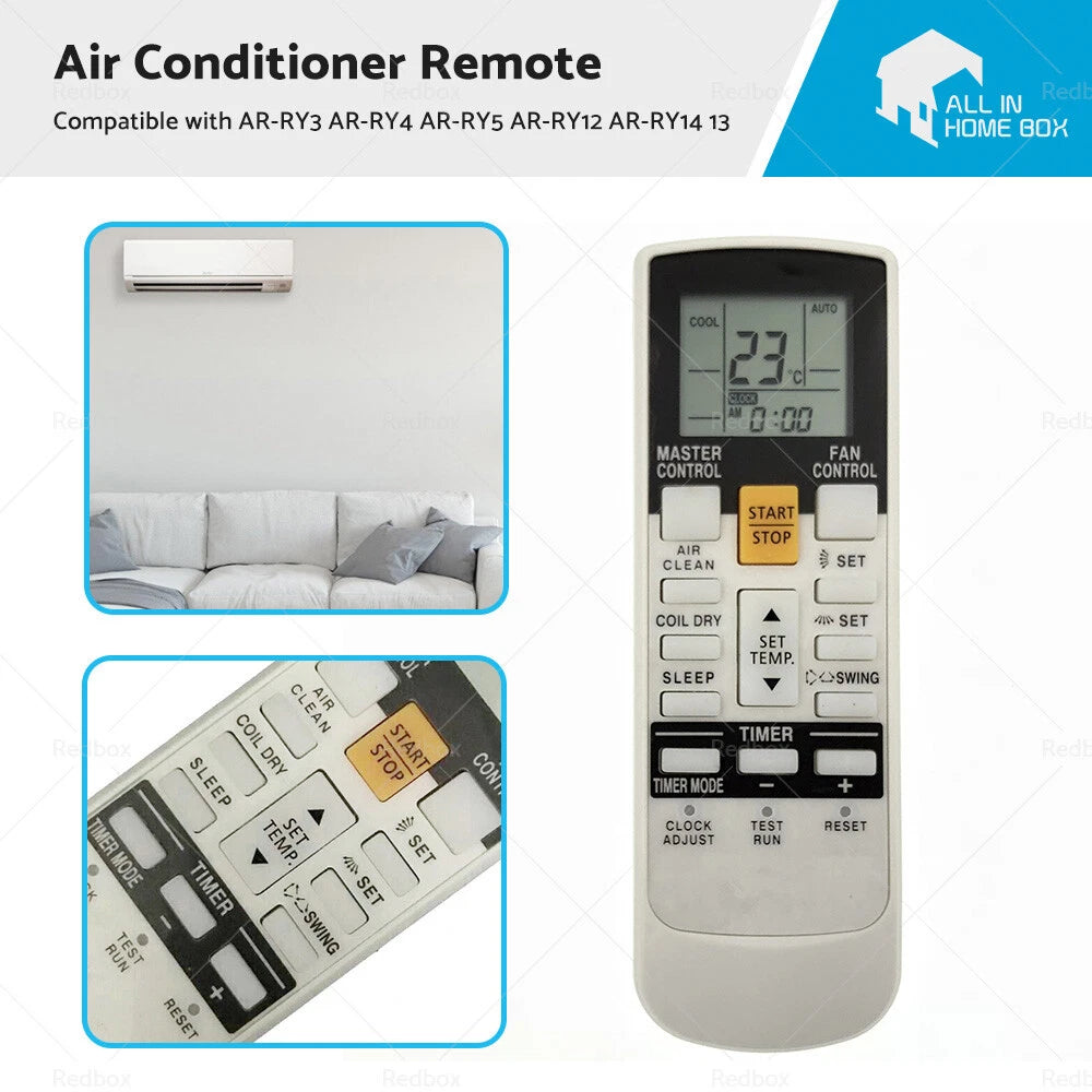 Fujitsu Air Conditioner Remote for AR-RY3 AR-RY4 AR-RY5 AR-RY12 AR-RY14