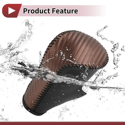 Gear Shift Knob Cover for Honda Accord 2008-2012 Brown Carbon Fiber