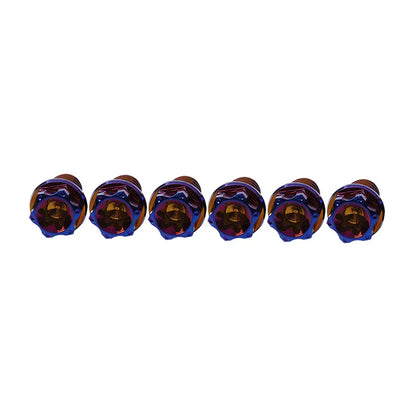 6pcs M8x40mm Titanium Torx Head Flange Bolts for Motorcycle Bike