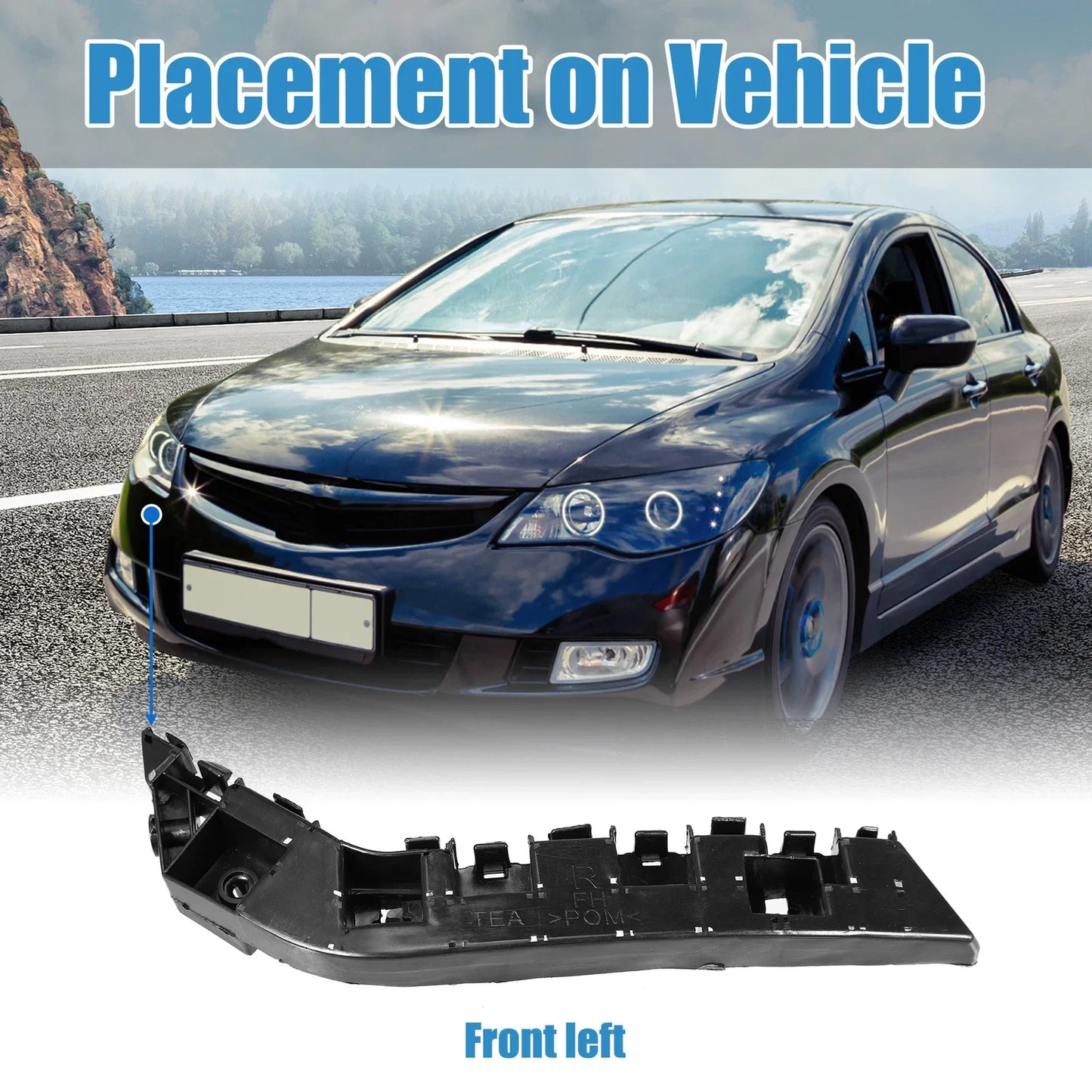 Right Side Front Bumper Bracket for Honda Civic (2017-2021)