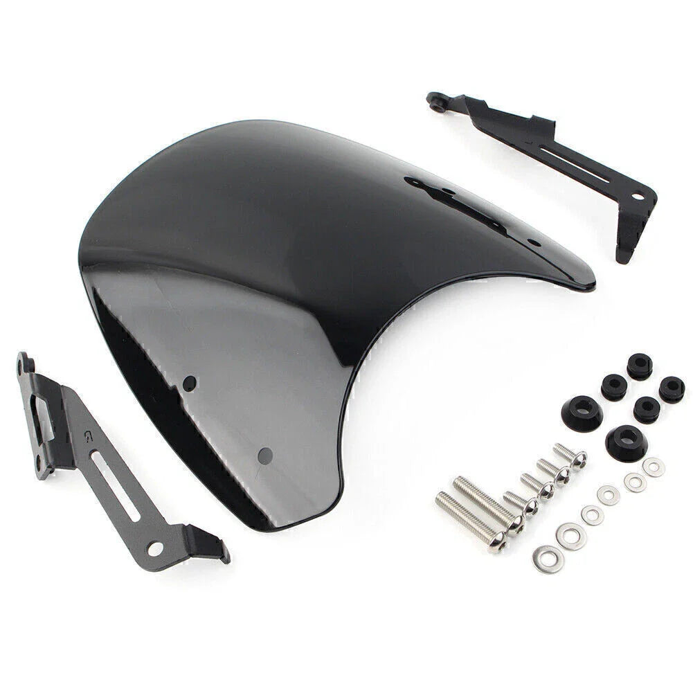 ABS Black Motorcycle Windshield + Bracket for SCRAMBLER 1200 (2019-2021)