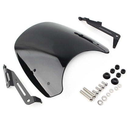 ABS Black Motorcycle Windshield + Bracket for SCRAMBLER 1200 (2019-2021)