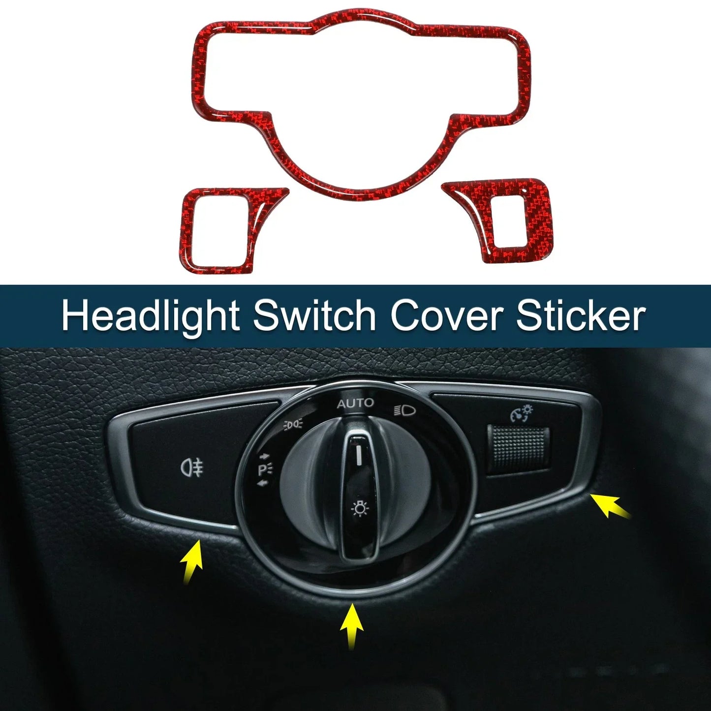 Headlight Switch Covers for Mercedes-Benz A B C E G Class CLA Type-C