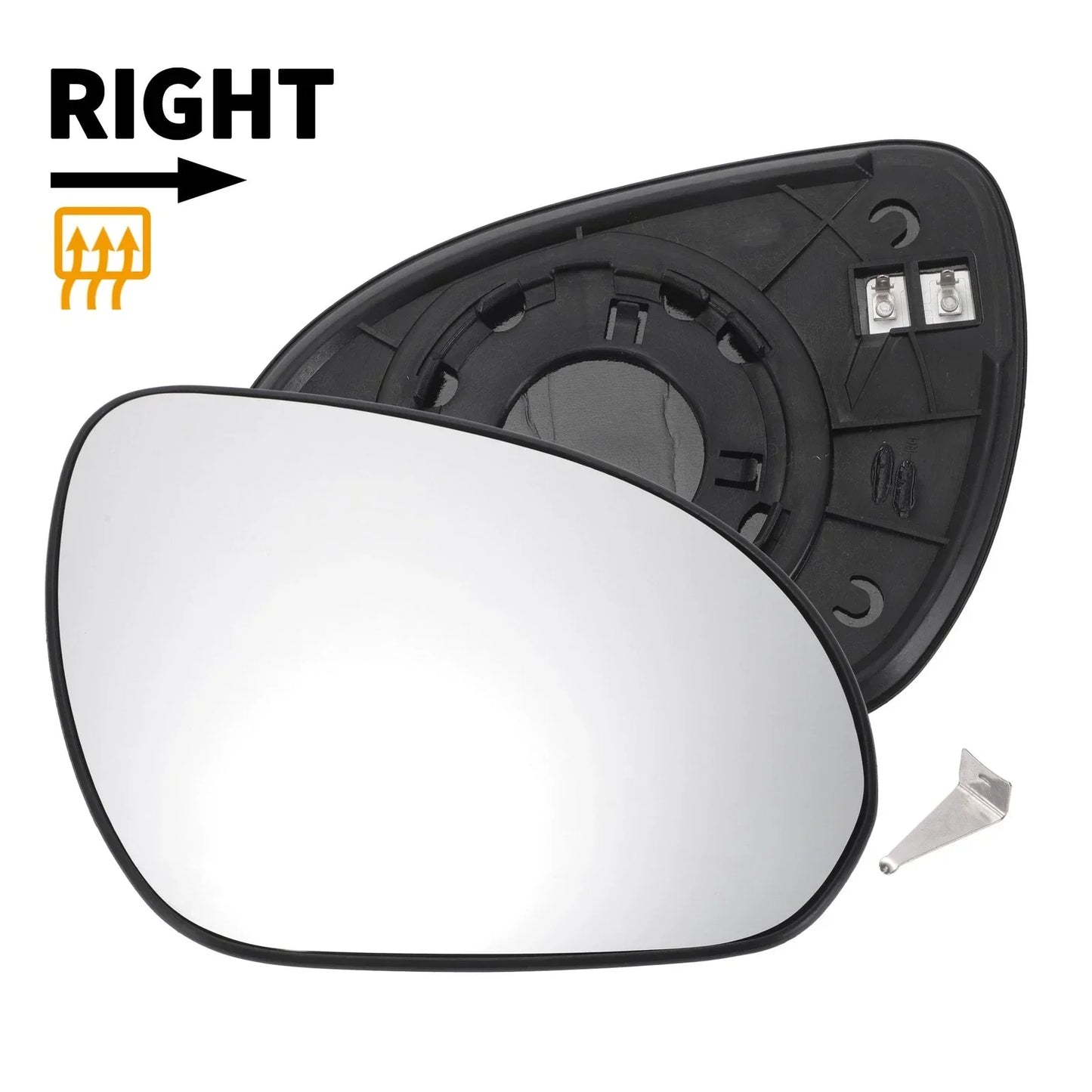 Right Side Heated White Mirror Glass for Hyundai i30 (2007-2012)