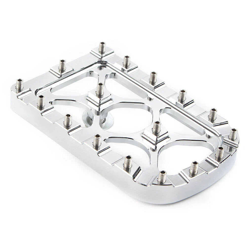 CNC Chrome MX Style Large Brake Pedal Pad Cover for Harley Electra Glide, Softail