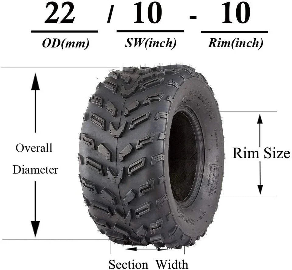 10" Inch Rear Tyre 4PLY for 250cc 300cc Quad Dirt Bike ATV Buggy