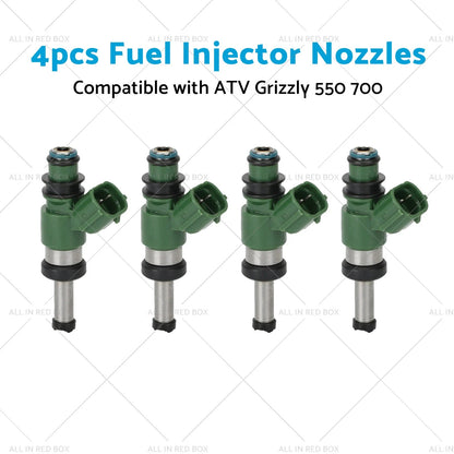 4pcs Fuel Injector Nozzles for Yamaha Grizzly 550 700 (2007-2017)