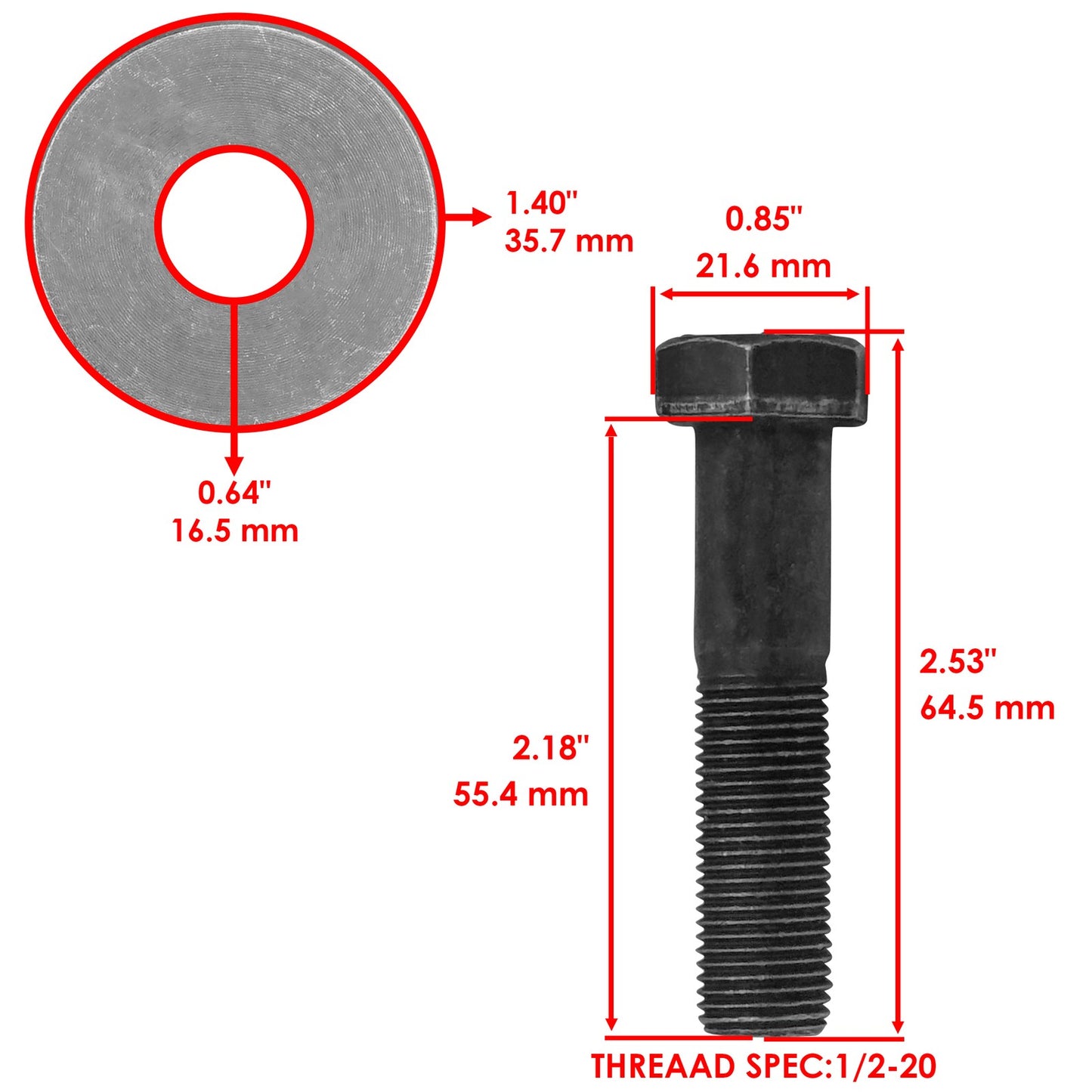 Deck Blade with Bolts for Toro Z253 Z255 Z256 Z257 (62 inch)
