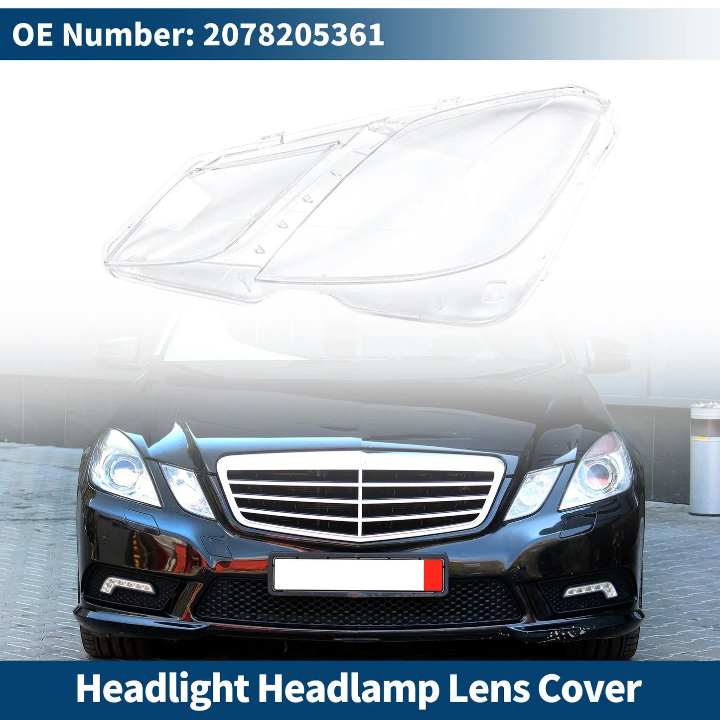 Car Front Left Headlight Lens Cover for Mercedes-Benz (2003-2011)