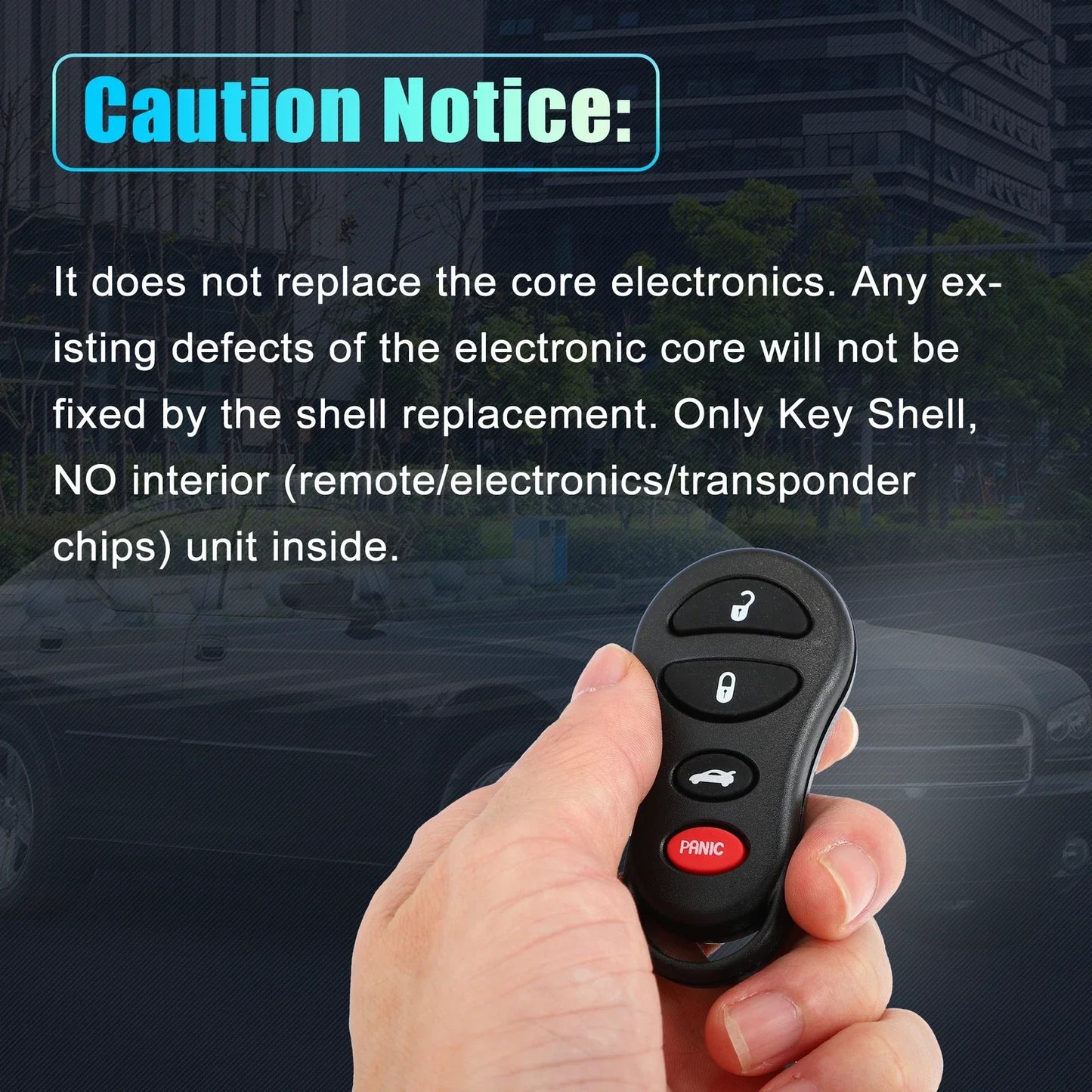 Keyless Entry Remote Key Shell Cover for Jeep & Dodge