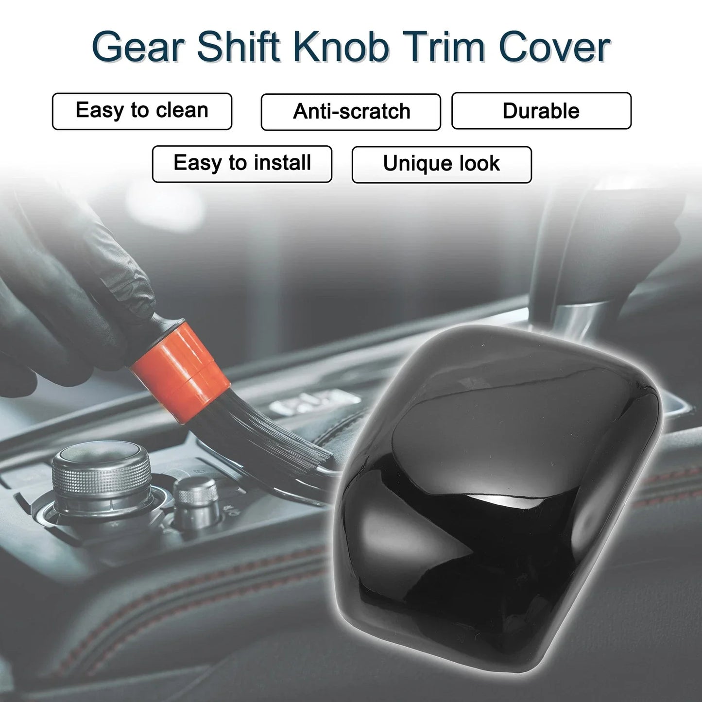 ABS Gear Shift Knob Cover Sticker for Mercedes-Benz A CLA Class (2019-2023)