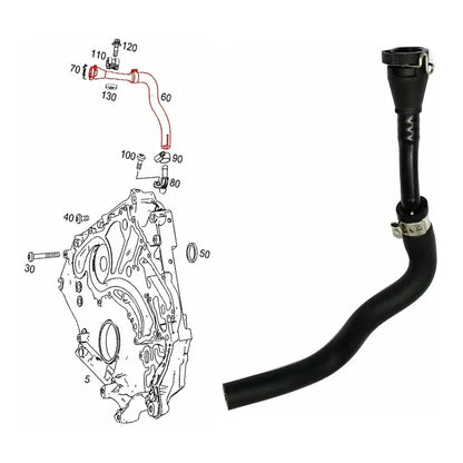 Oil Crankcase Breather Pipe Vent Hose for Mercedes CL/S Class C216 (2007-2014)