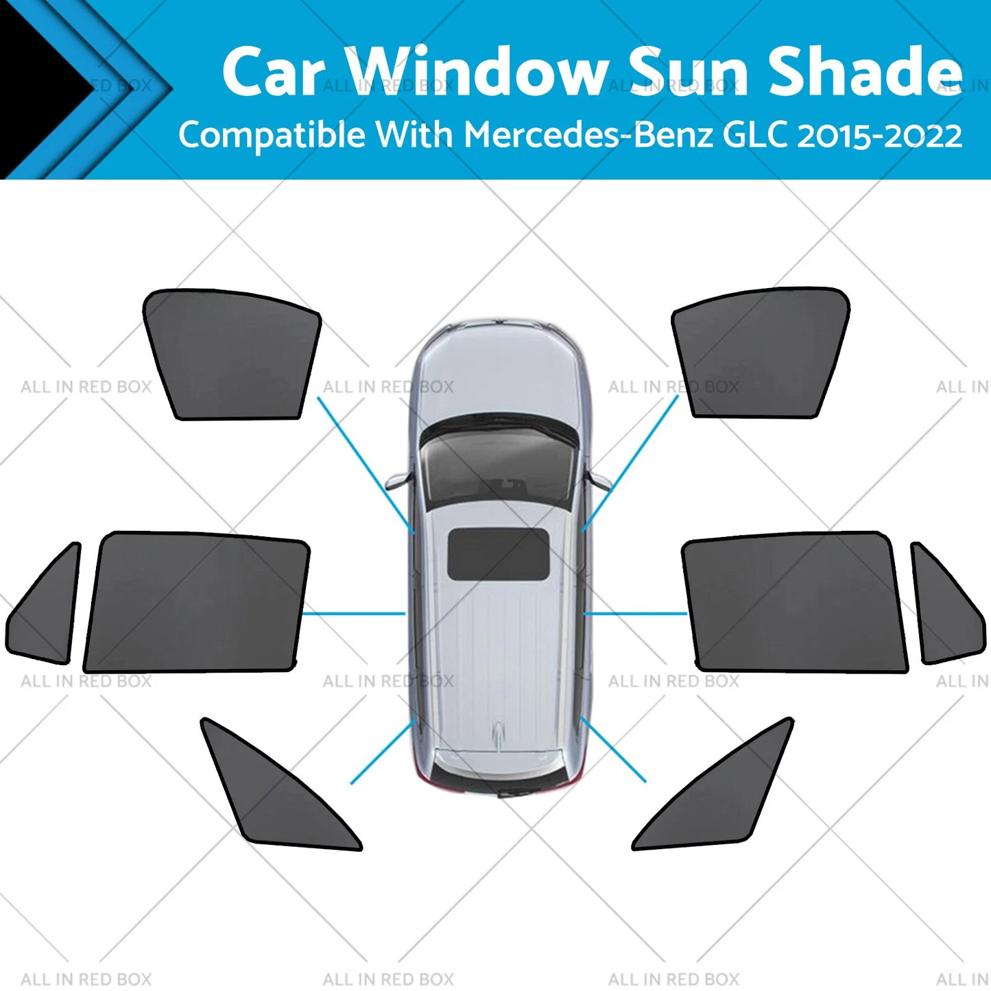 Magnetic Mesh Sun Shades for Mercedes-Benz GLC (2015-2022)