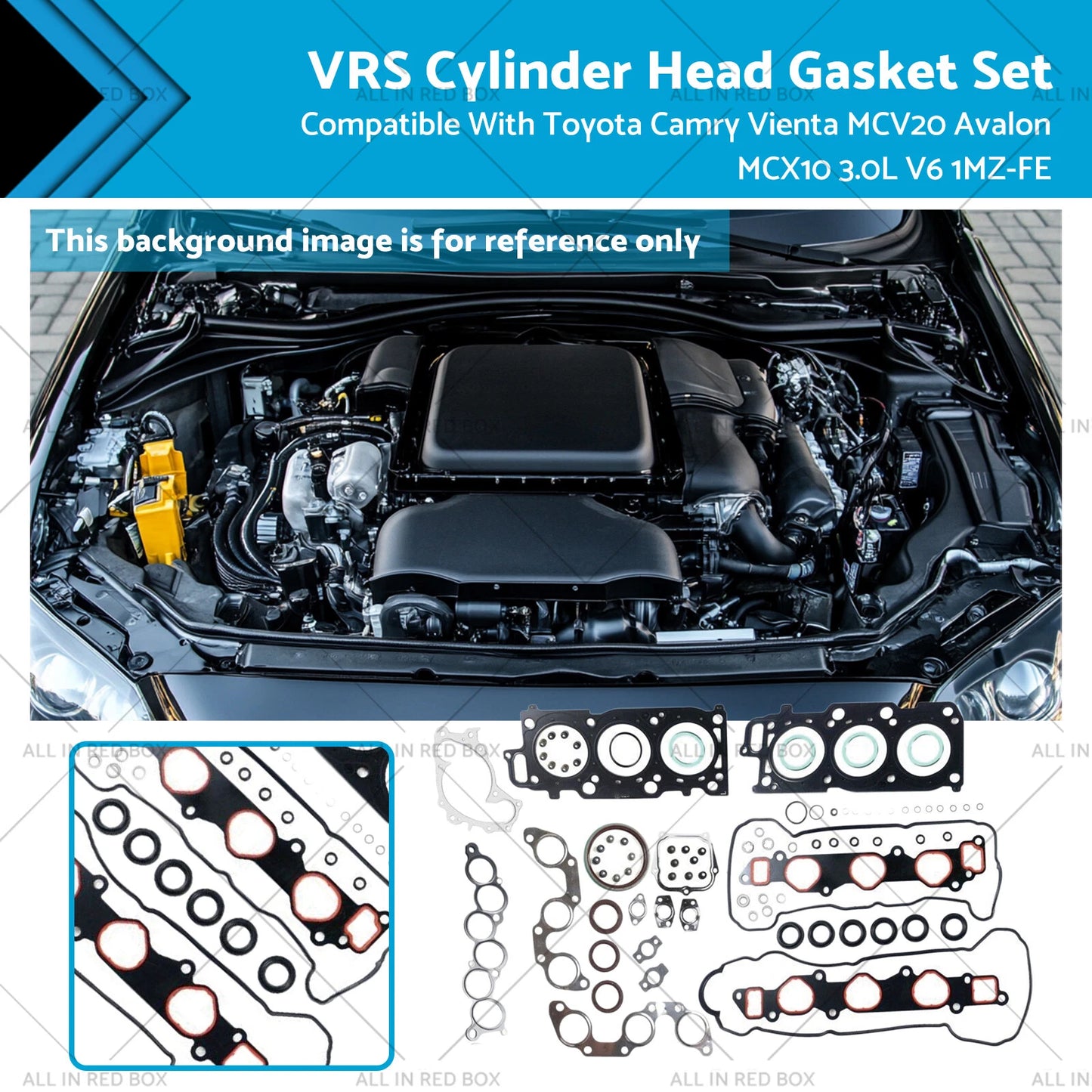 Cylinder Head Gasket Set for Toyota Camry Vienta Avalon 3.0L 1MZ-FE (1997-2001)