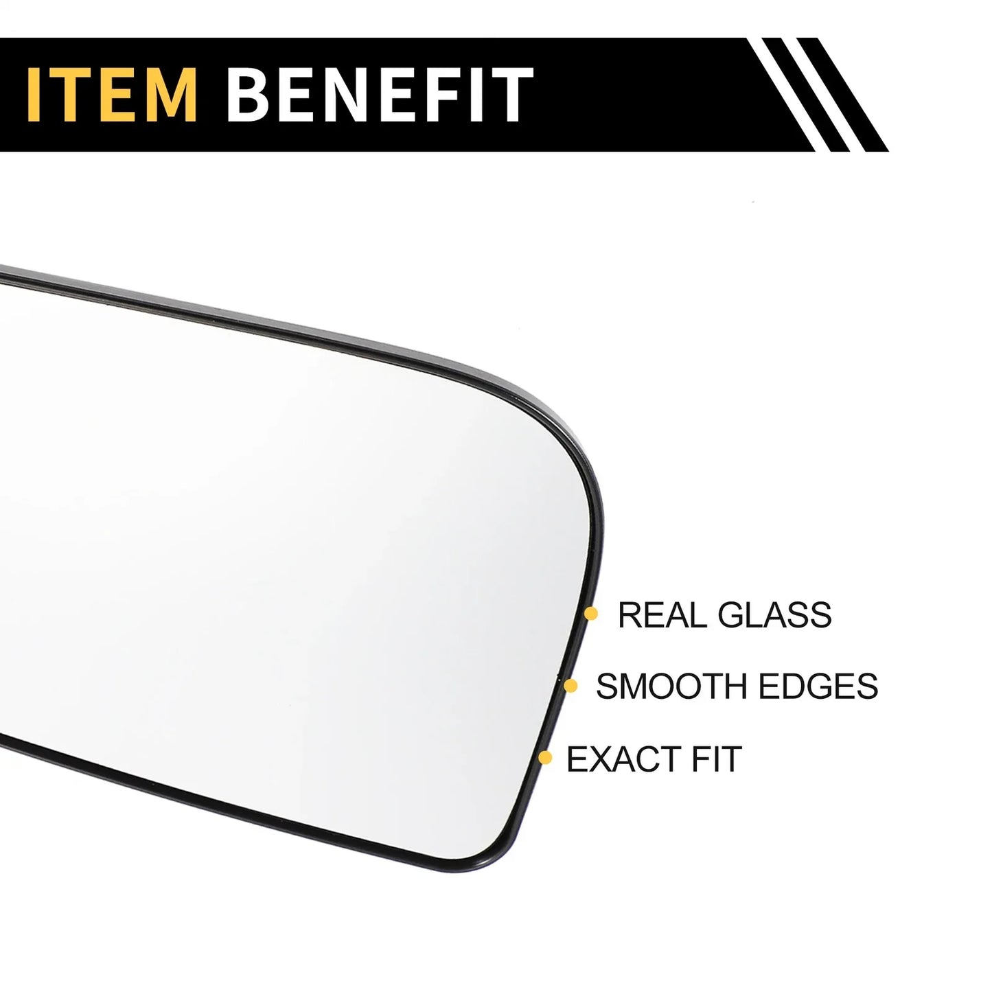 Right Mirror Glass Replacement for Dodge Ram 1500 (2010-2023)