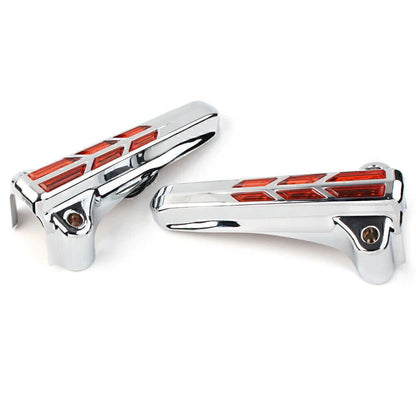 ABS Front Lower Fork Leg Covers Amber LED for Harley FLHR FLHTK FLHX (14-20)
