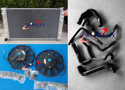 Radiator & Fans Black Hose for Holden Commodore V8 GEN3 VT VX VU HSV LS1 (1997-2006)
