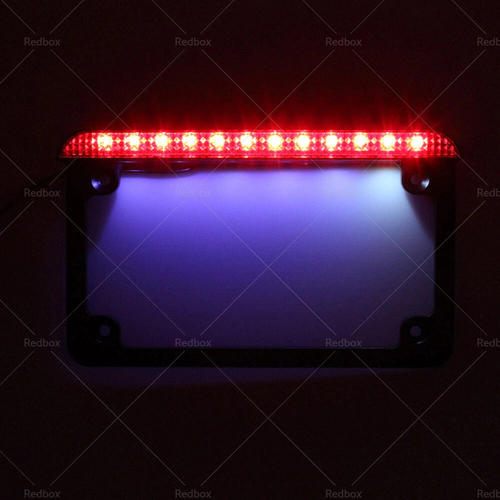 LED Brake Light License Plate Frame Bracket for Harley Motorcycle
