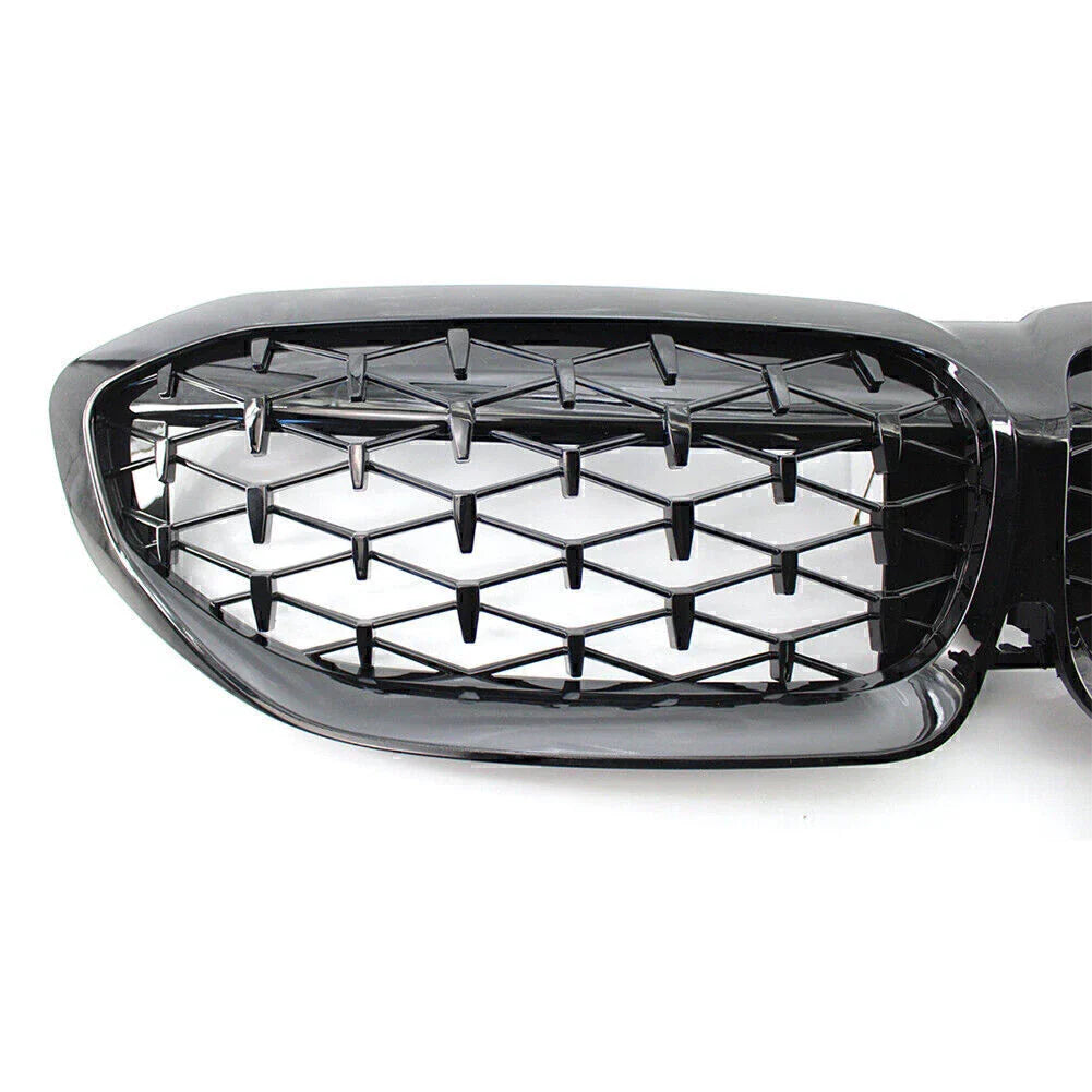Front Bumper Upper Mesh Grille for BMW 3 Series G20 (2019-2022) Glossy Black