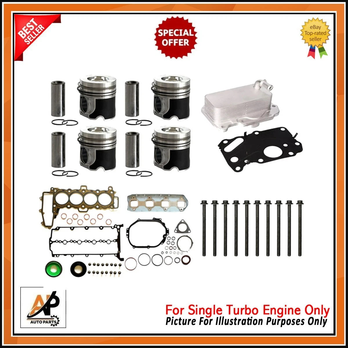 Full Gasket Set and Engine Rebuild Kit for Land Rover Jaguar 204DTD 2.0 D (—)