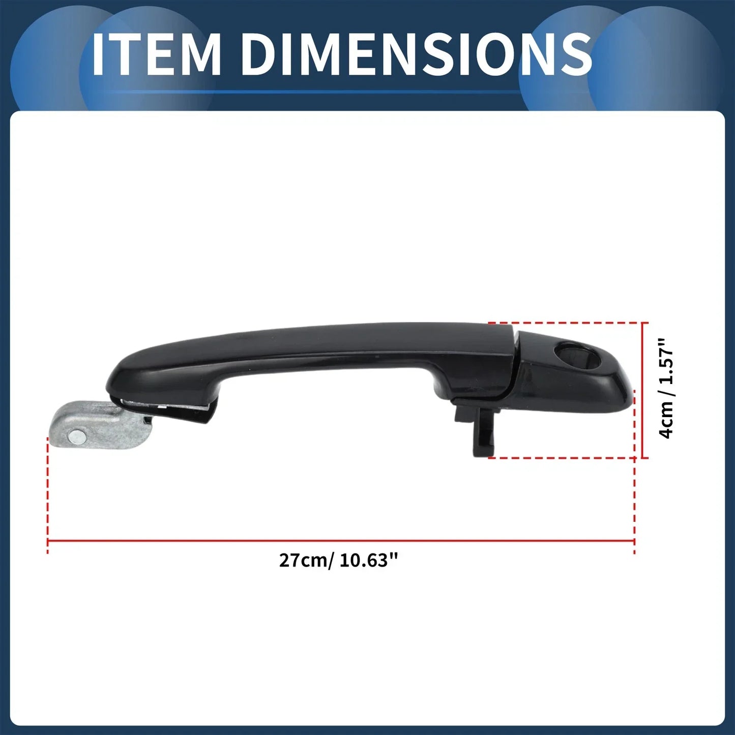 Front Right Exterior Door Handle for Hyundai Accent GLS (2006-2011) 1 Pcs
