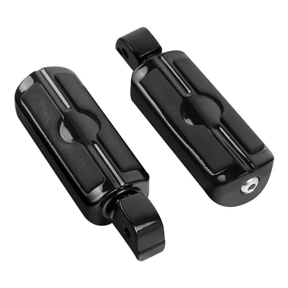 Black Passenger Footpegs for Harley Softail Deluxe Fat Bob (2018-2025)