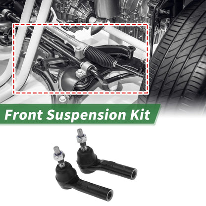 6 Pcs Front Outer Tie Rod Ends & Ball Joints for Dodge Dakota (2000-2004)