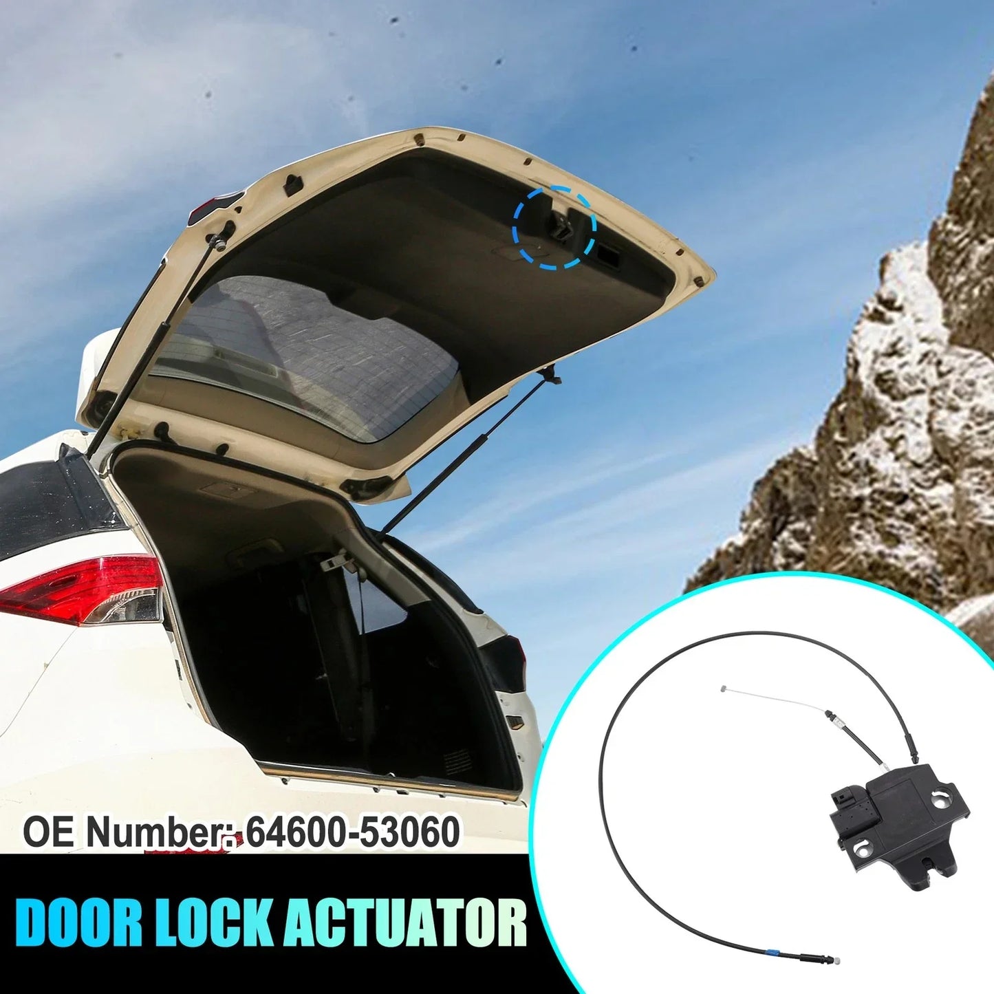 Rear Trunk Latch Lock Actuator w/ Cable for Lexus IS F (2008-2014)