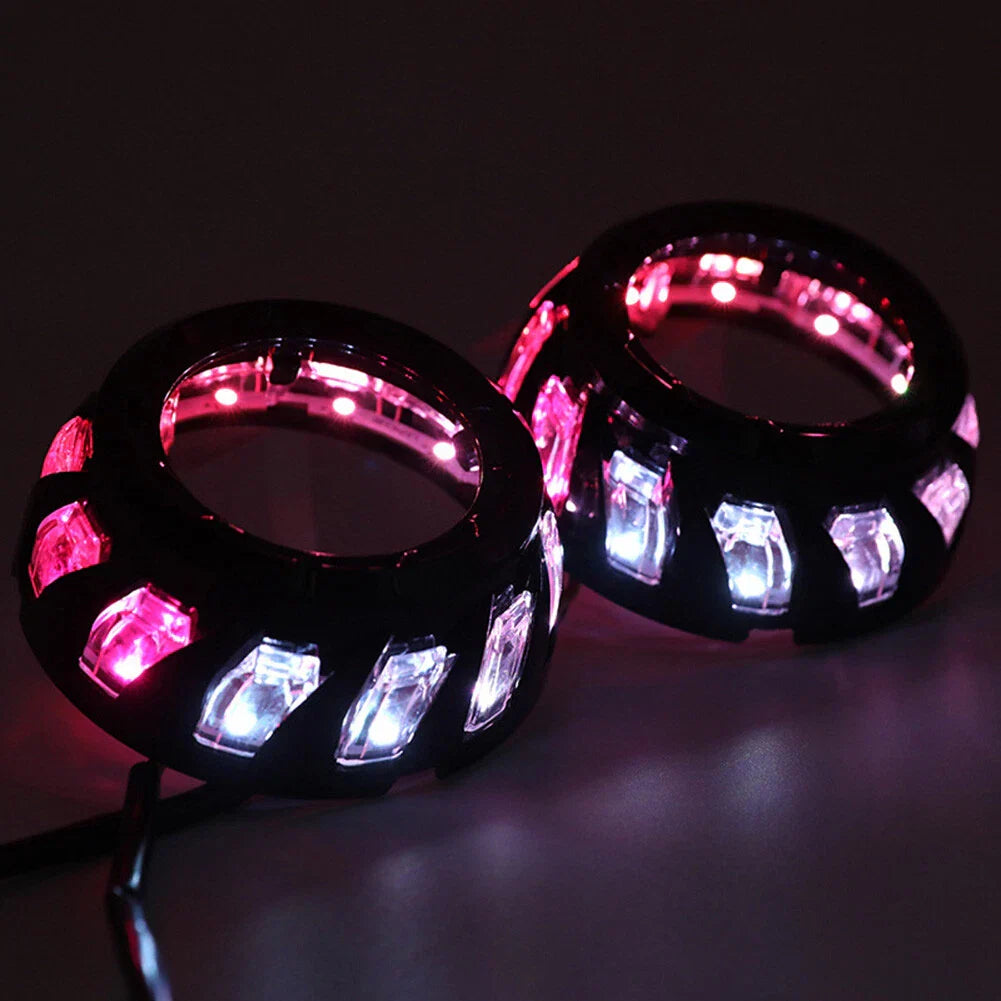 Angel Demon Eyes Headlight DRL Lamp Retrofit for Car 3 Inch Projector