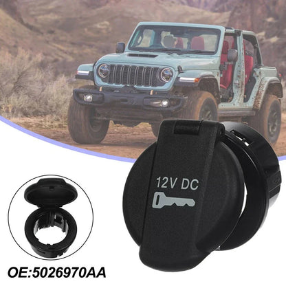 Custom Fit Black Plastic Power Outlet Cap Covers for Vehicle Interiors