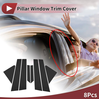 Door Pillar Window Trim for Hyundai Verna 2008-2016 Black