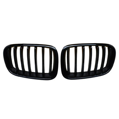 2 x Front Grille Kidney Grill Gloss Black for BMW X3 (2010-2014)
