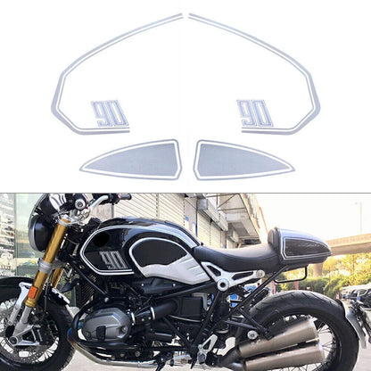 Silver Moto Tank Sticker Decal Cover for BMW RnineT Pure Racer Scrambler (2014-2023)