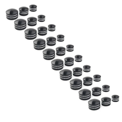 9mm Motor Bolt Topper Caps Covers for Harley  - 10 x Black CNC