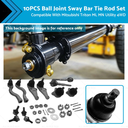10x Ball Joint Sway Bar Tie Rods for Mitsubishi Triton ML MN 4WD (2006-2015)