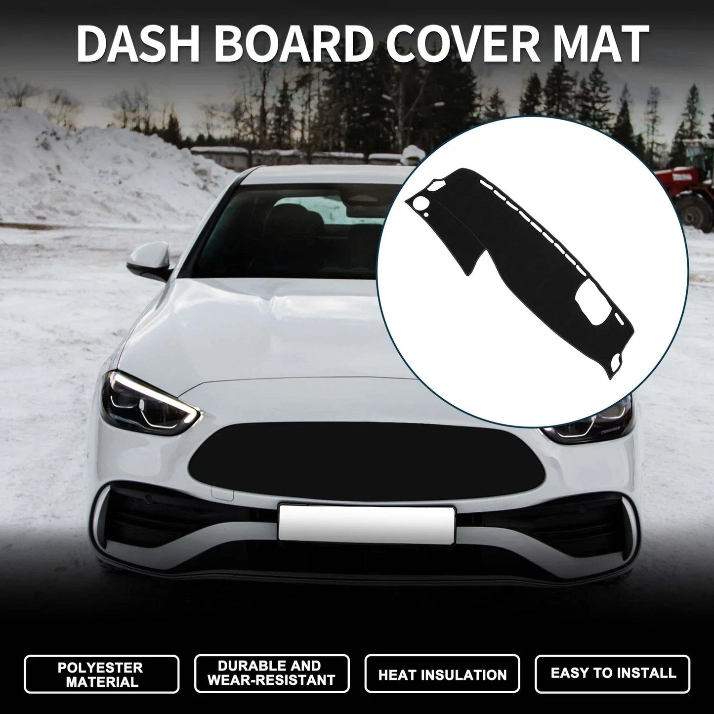 Dashboard Cover Mat for Mercedes Benz S Class W222 Sun Protector (2014-2023)