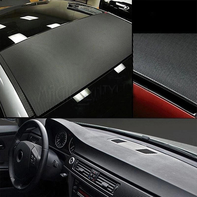 3D Waterproof Carbon-Fiber Vinyl Car Wrap Sheet Roll Film Sticker Decal Paper