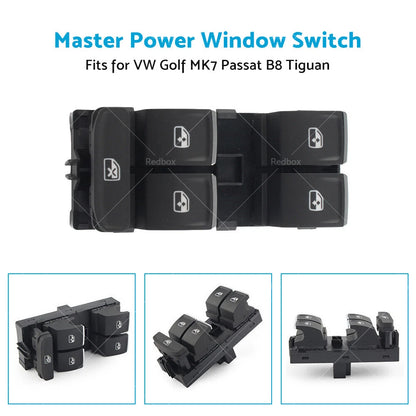 Power Window Control Switch for VW Golf MK7, Passat B8, Tiguan (2015-2023)