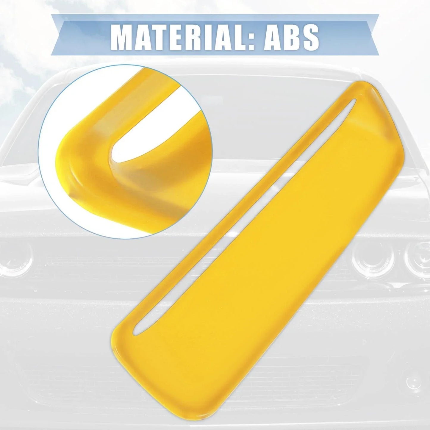 Engine Hood Air Conditioner Outlet Cover Trim Yellow for Dodge Challenger (2015-2023)