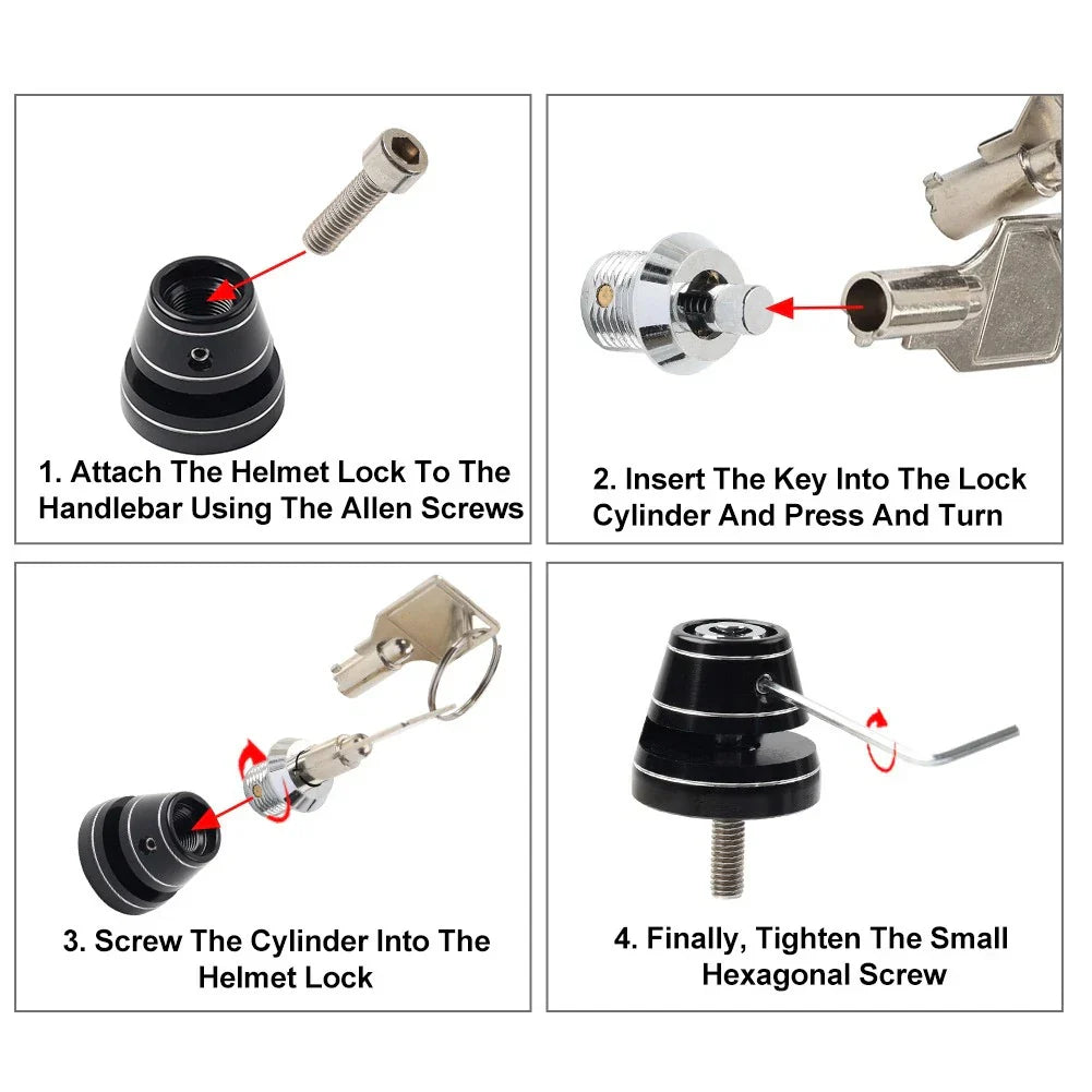 CNC Aluminum Handlebar Helmet Lock for Can-Am Spyder RT F3 (2010-2023)