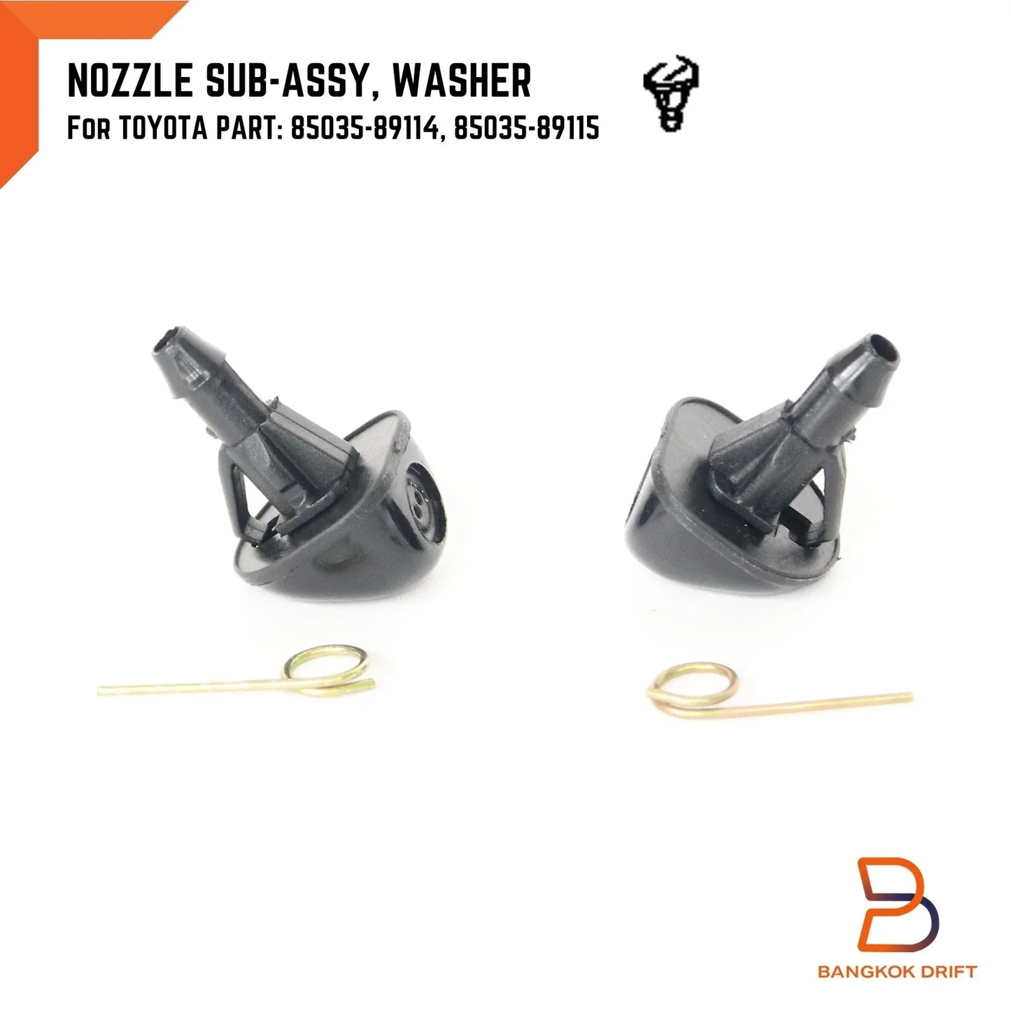 Windshield Washer Nozzle Jet for Toyota Pickup LN80 LN105 LN147 LN167 (1984-1995)