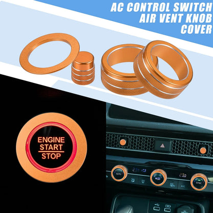 8pcs AC Control Switch Air Vent Knob Covers for Honda Civic (2022-2023)