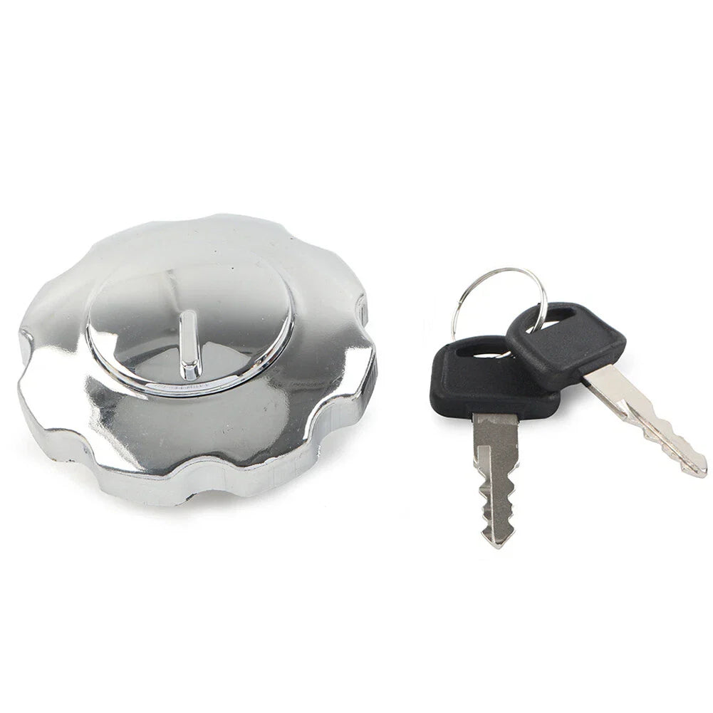 Gas Fuel Tank Cap Cover Locking W/ 2 Keys for Motorcycle Motorbike ATV