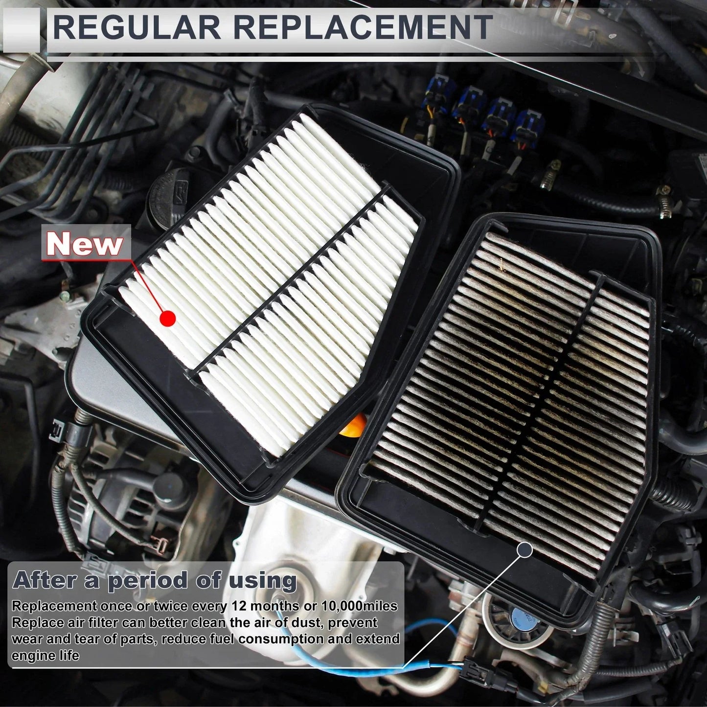 Car Engine Air Filter for Mercedes-Benz E350 (2006-2010) 1 x Filter