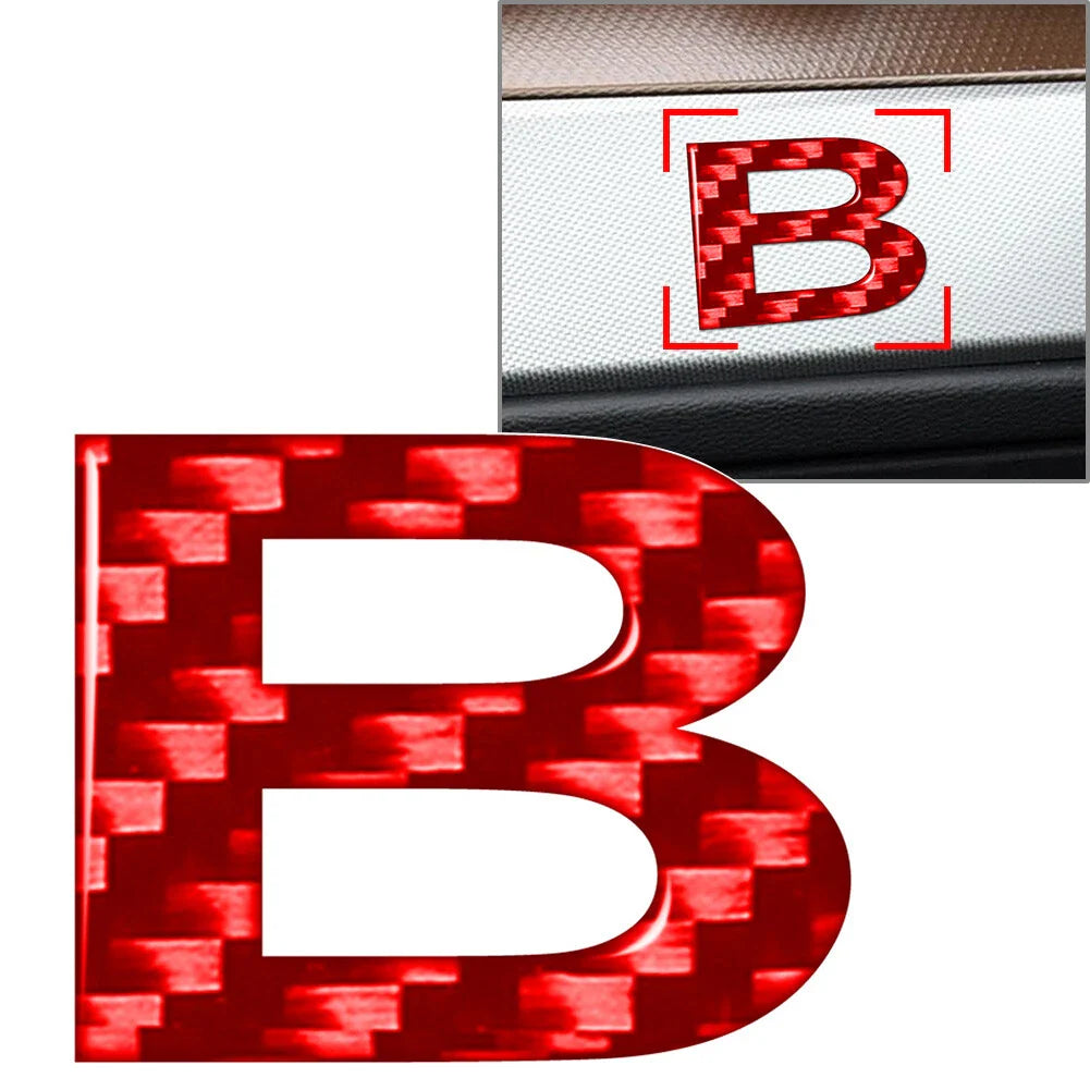 Red Alphabet Letter B Decal Sticker for Car Badge Emblem