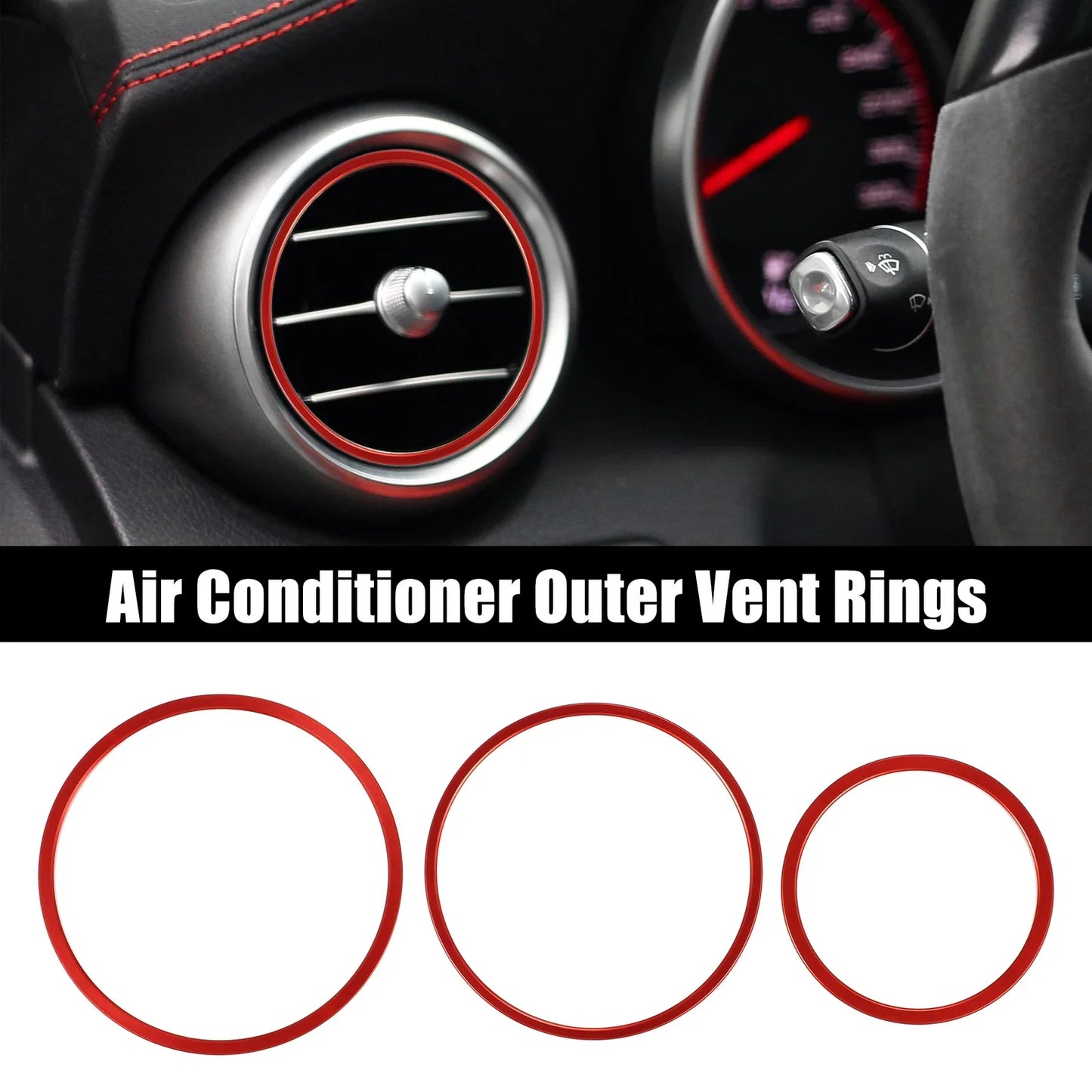 7 x Air Conditioning Outer Vent Rings Trim Covers for Mercedes Benz W205