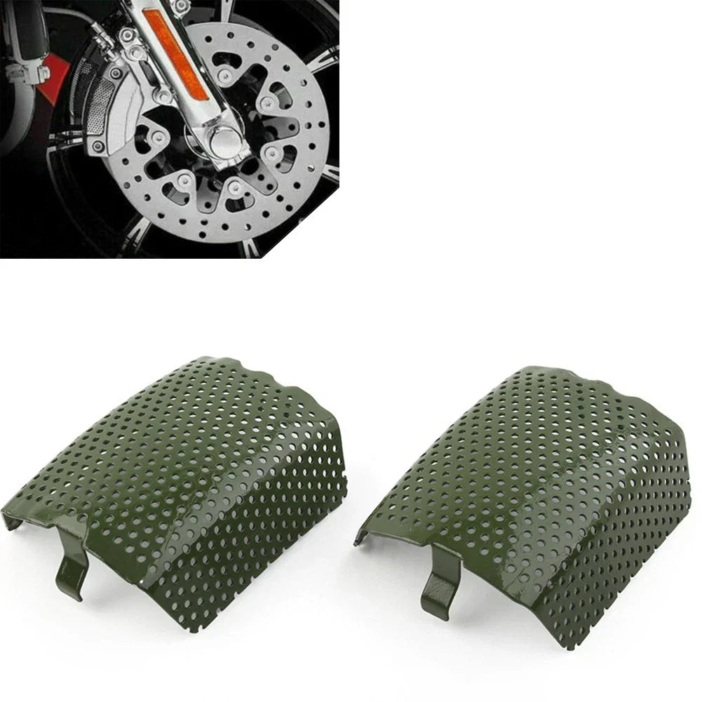 Green Front Caliper Screen Inserts  For Harley-Davidson V-Rod & Touring