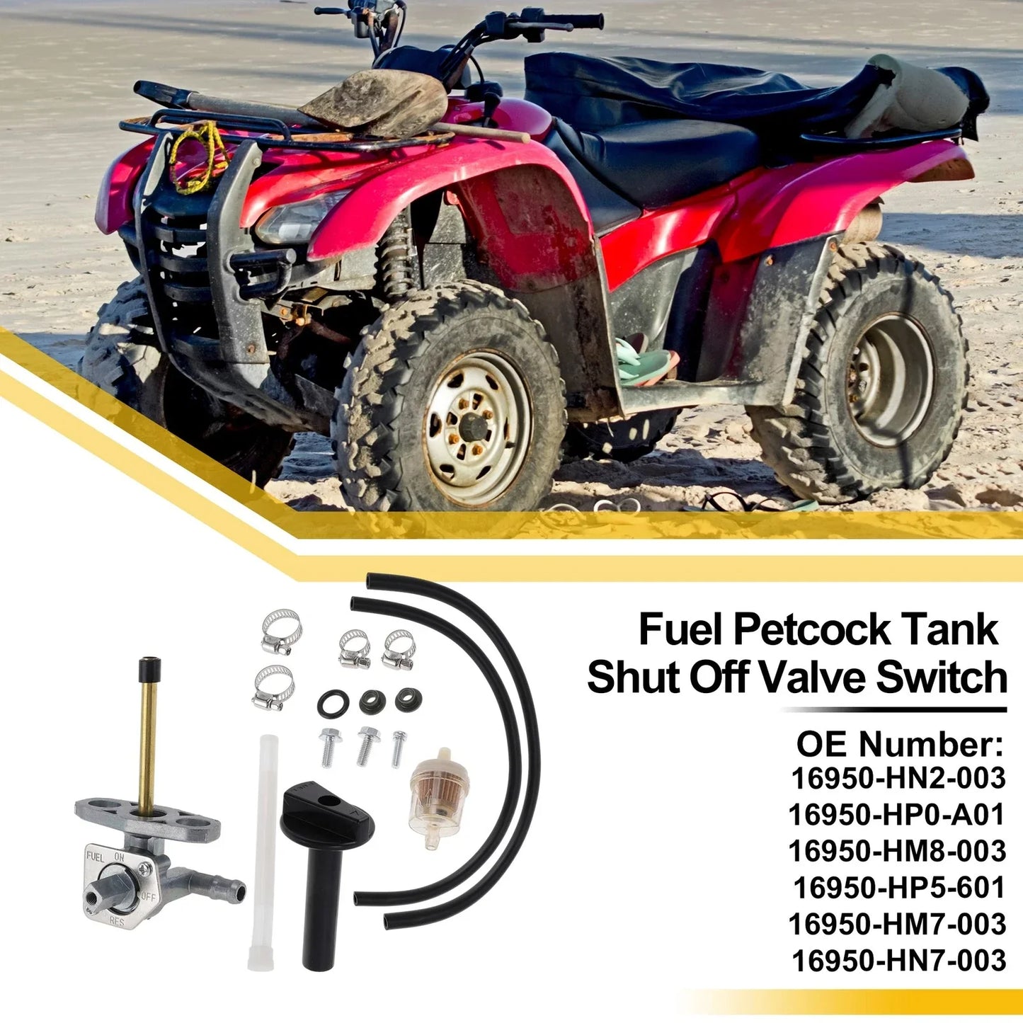 ATV Fuel Valve Petcock Gas Tank Switch for Honda Foreman 450 (2005-2014)