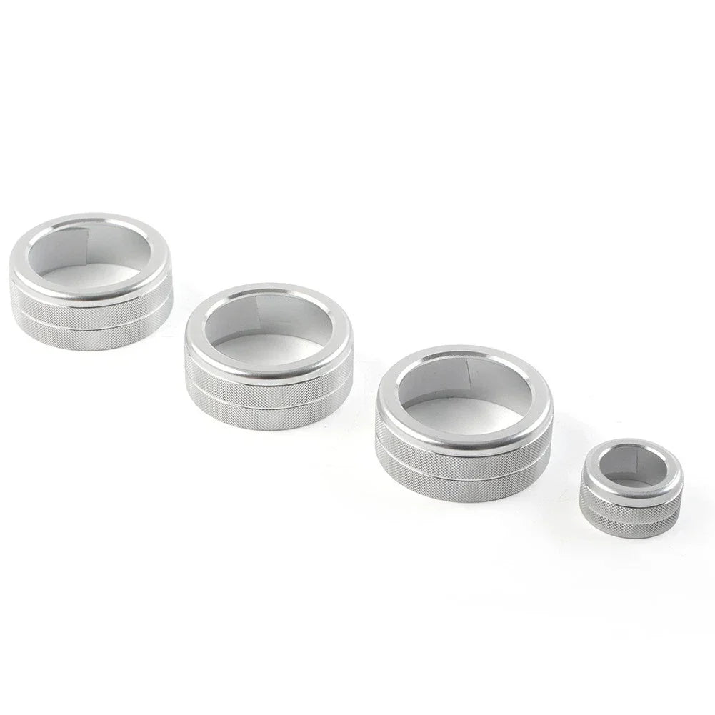 4x AC Climate Control Knob Ring Covers for Honda Civic (2022 - Present) Silver
